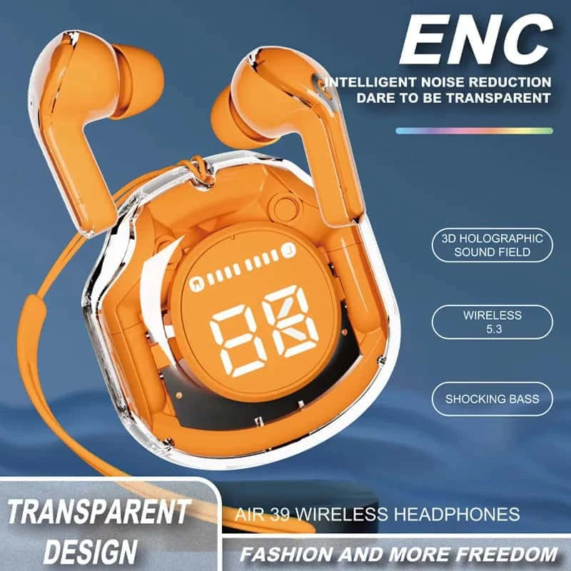 Air 39 Transparent Ear Buds Fashion ENC - TikTec