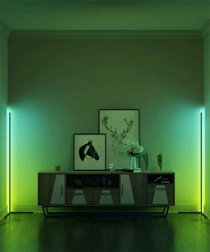 Floor RGB Corner Lamp App & Remote Controlled