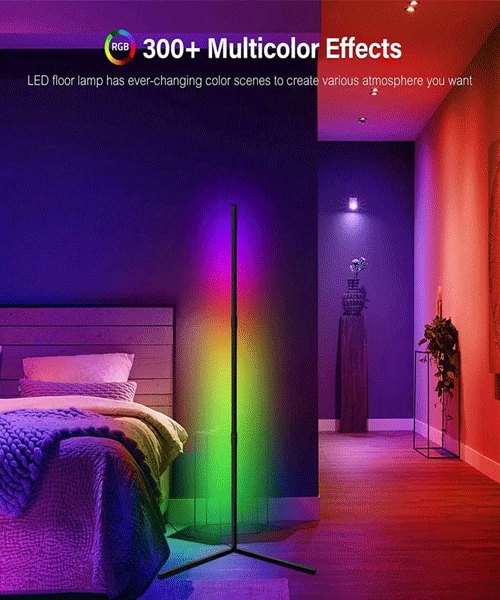 Floor RGB Corner Lamp App & Remote Controlled