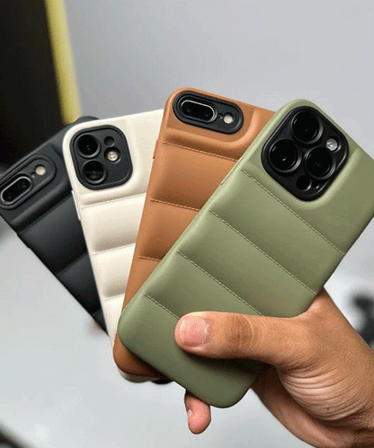 Premium Silicone Puffer Case For iphone