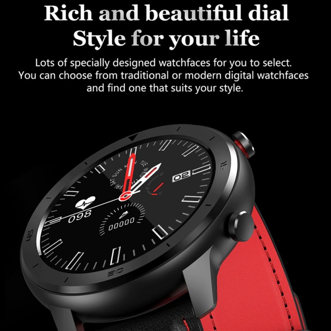 Leather Smartwatches DT78 Smart Watch with Leather Straps | 44mm 6