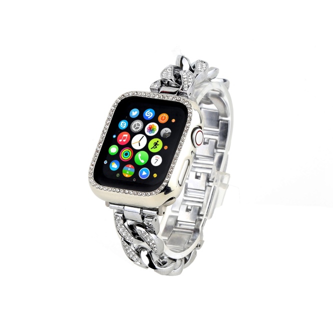 Ladies Smartwatches Diamond Watch with Diamond Studded Strap | 44mm 3