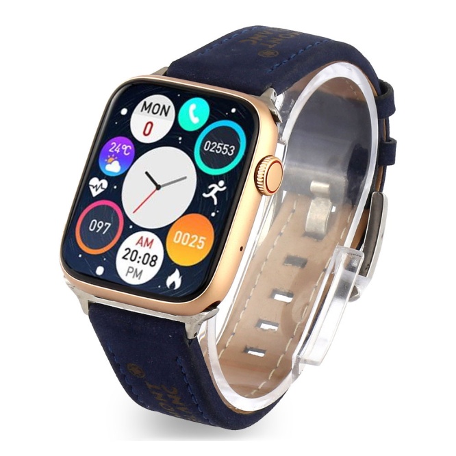 Leather Smartwatches Watch 7 MB Edition with Mont Leather Strap | W17 | Gold Dial | 44mm 4