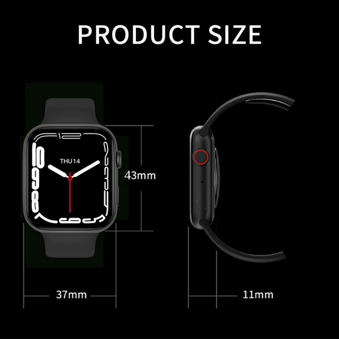 Basic Smartwatches i7 Pro Smartwatch With Silicon Straps | 44mm 3
