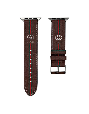 Straps Gucy Printed Leather Straps For 42-44mm