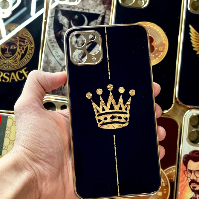 Customized Cases Electroplated Custom Made Gold Plated iPhone Case 12