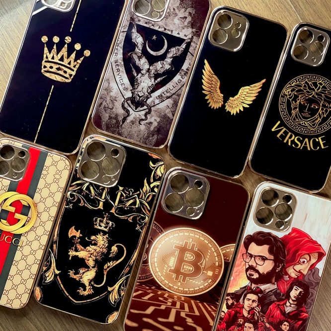 Customized Cases Electroplated Custom Made Gold Plated iPhone Case 8