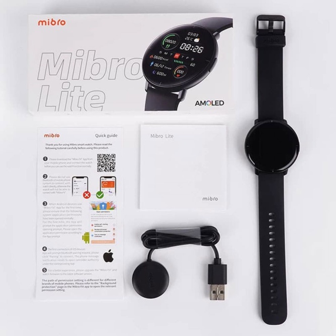 Basic Smartwatches Mibro Lite Smart Watch with Silicon Straps | 44mm 2