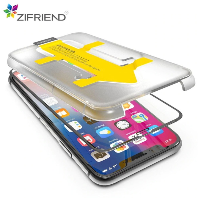 Cases & Covers ZEE-Friend Premium 3D Full Cover Glass For IPhone With Easy Applicator 3