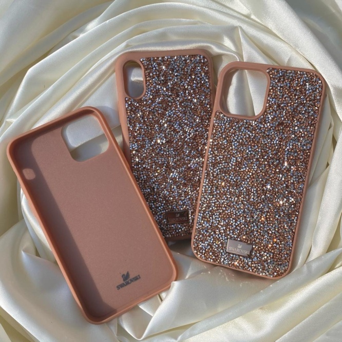 Branded Cases Swarovski Glam Crystal Phone Case Gold 2