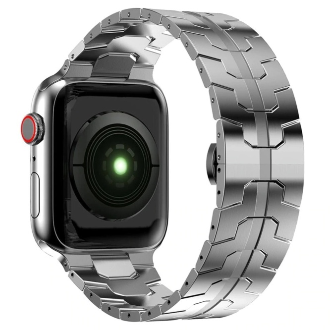 Smartwatch Accessories Spider chain straps for 42-44-45mm | Black | Silver 4