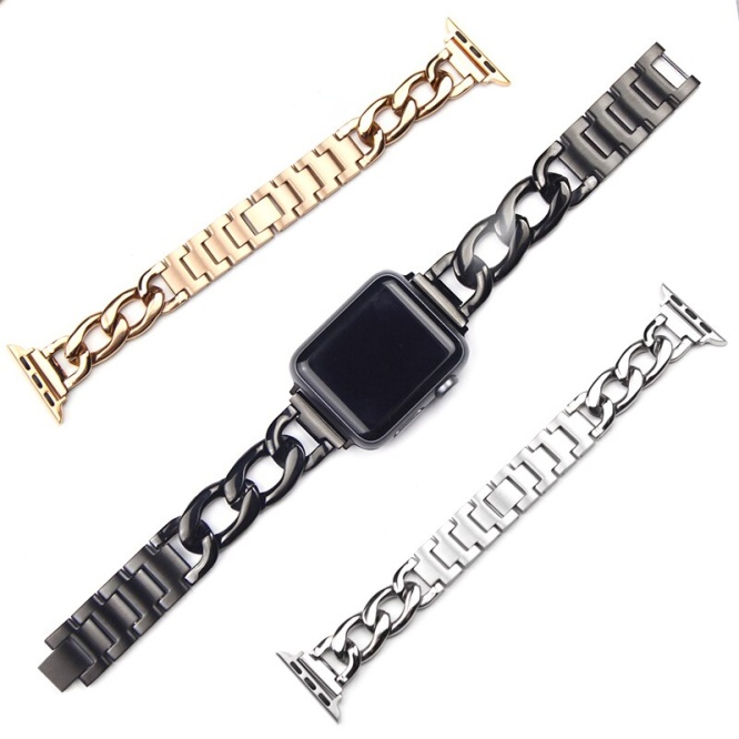 Smartwatch Accessories Studded Stainless Steel Strap for 42-44mm & 45mm – Black | Silver | Gold | Rose Gold 2