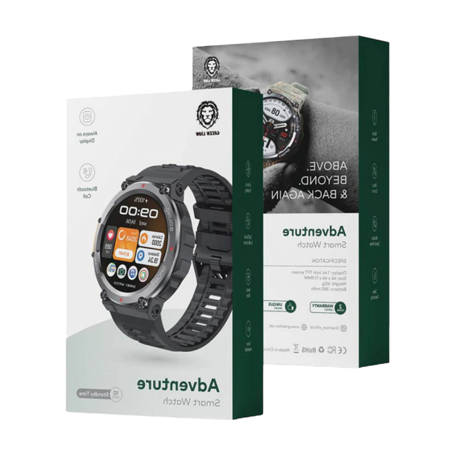 Original Smartwatches Green Lion Adventure Smart Watch | Black, Silver 2