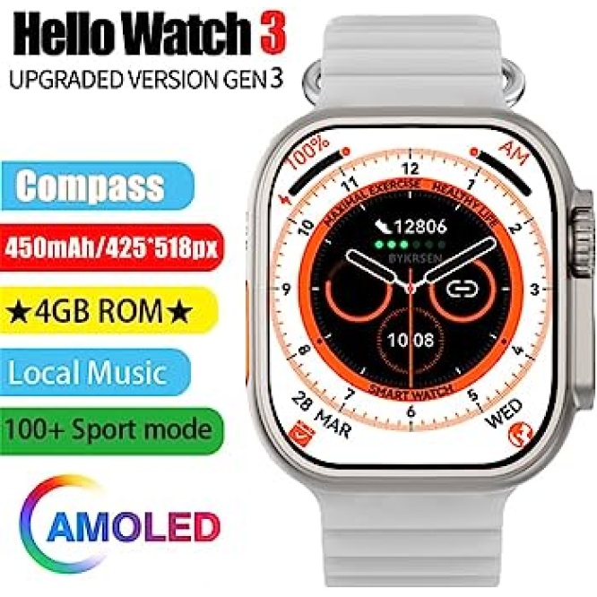 Original Smartwatches Watch Ultra Pro | Hello Watch 3 With Three Straps 3