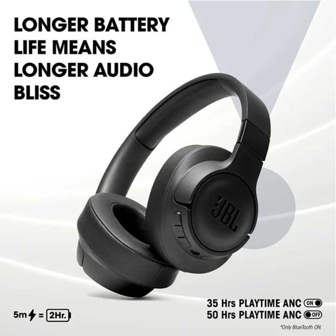 Audio JBL Tune 760NC, Wireless Over Ear Headphones | Black, Blue 3