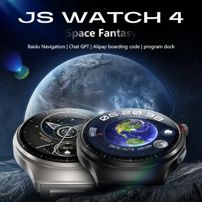 Original Smartwatches JS watch 4 AMOLED Display Smart Watch with 3 Strap 6