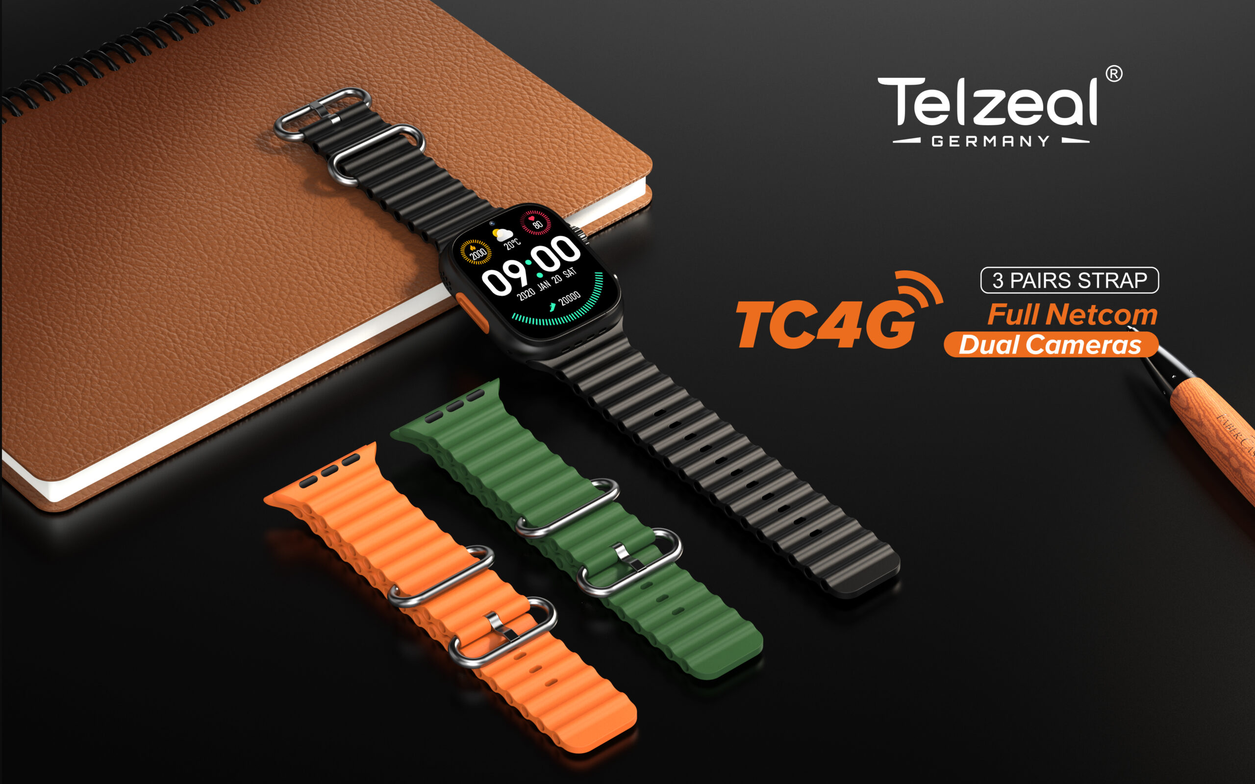 Original Smartwatches Telzeal TC4G Android Ultra Smart Watch With Dual Camera 5