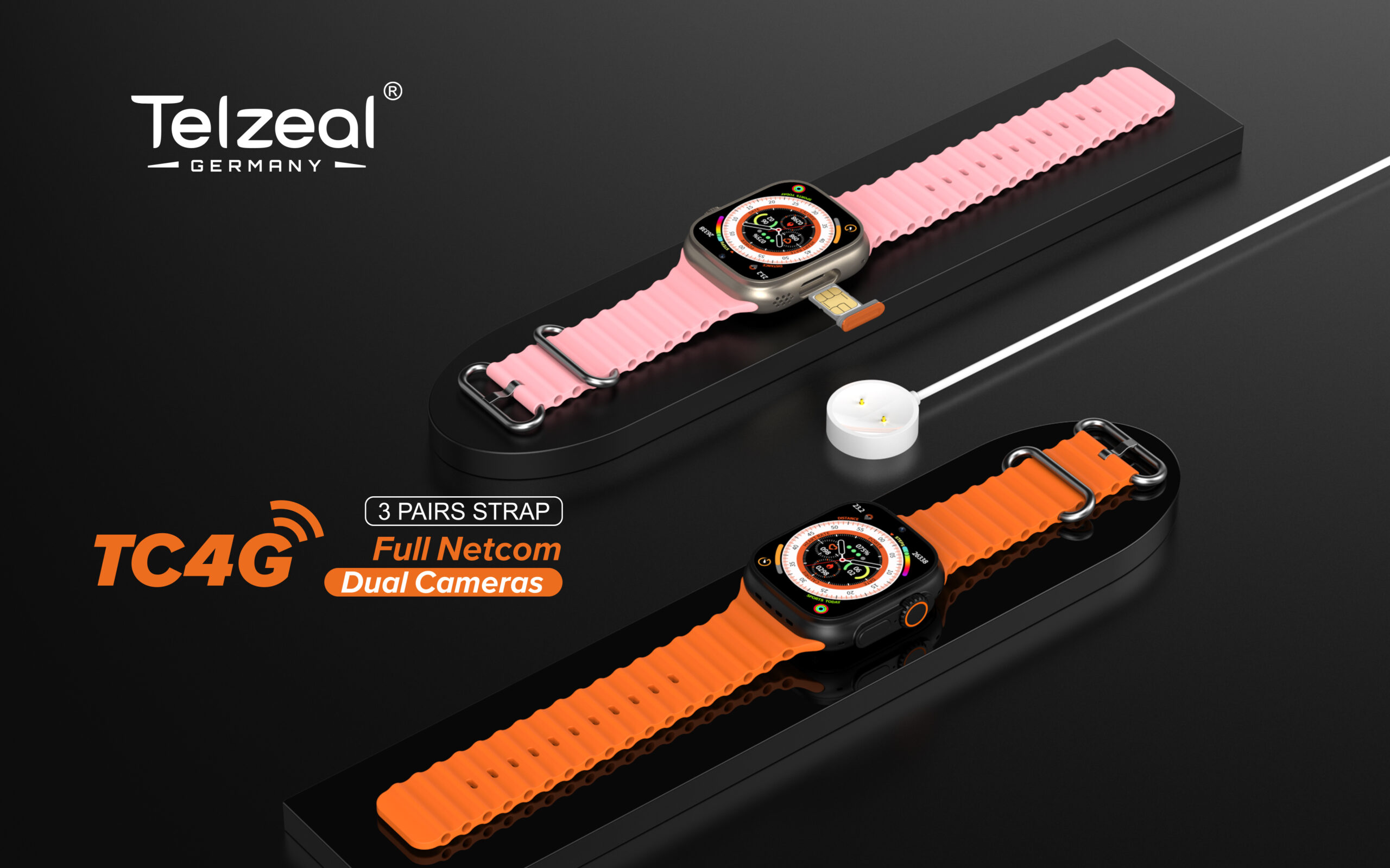 Original Smartwatches Telzeal TC4G Android Ultra Smart Watch With Dual Camera 6